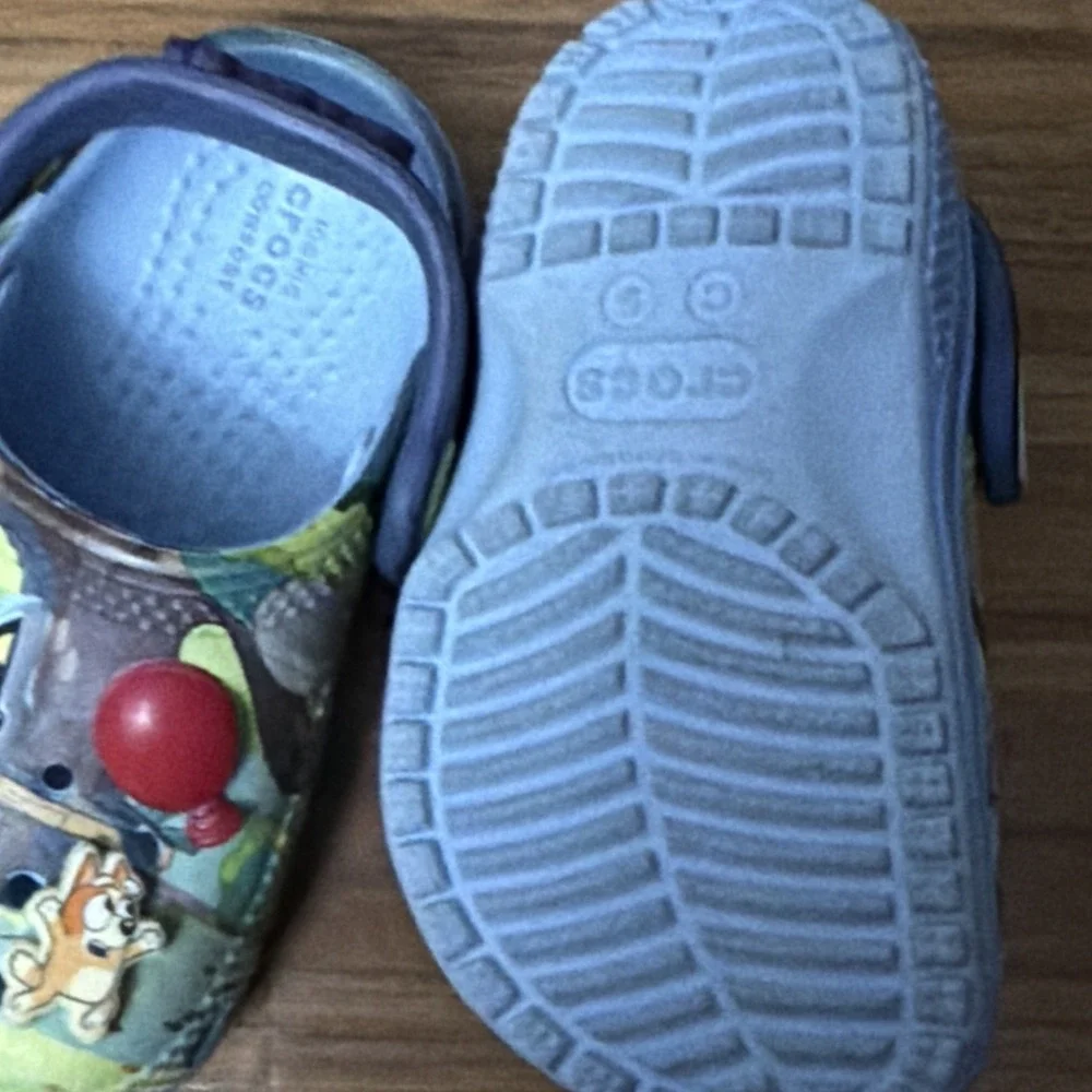 Crocs Baby Girls/boys 5C 5 Disney Boys Healer Slip In Shoes Clogs Blue VGC